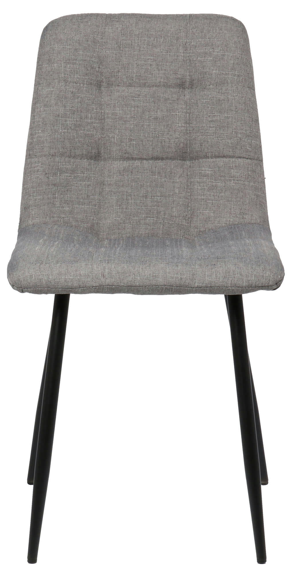 TILDE - Chaise de salle à manger avec pieds en métal en tissu Gris