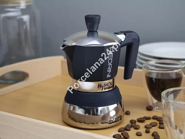Kawiarka 3 TZ (3 x 50 ml) Pedrini - MyMOKA Granatowa (indukcja) 1.KA-PED-G03