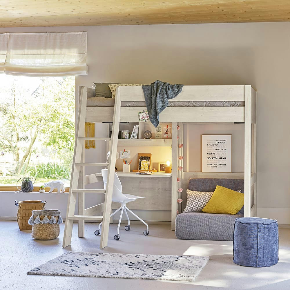 PEPS - Siège sur roulettes polypropylène et acier blanc