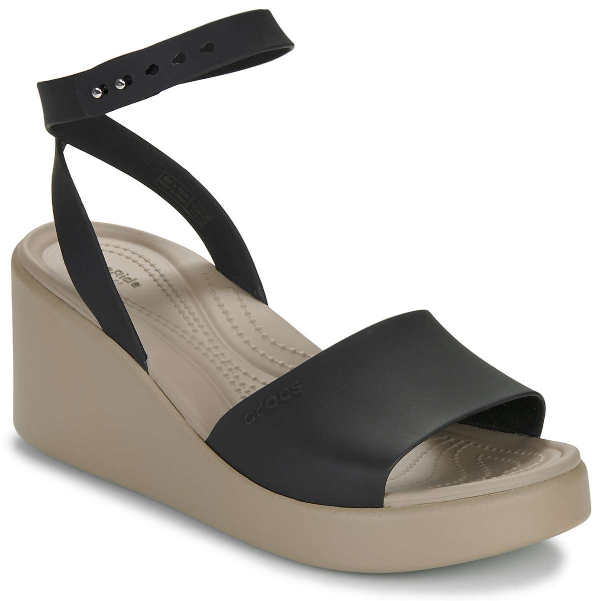 Crocs - BROOKLYN WEDGE - Black / Beige