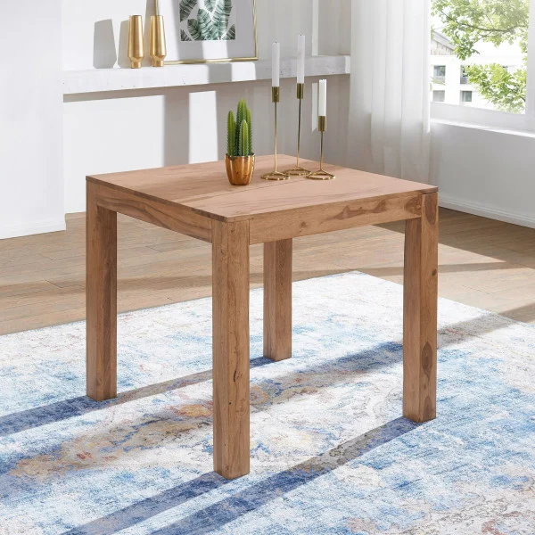 FineBuy Stół do jadalni drewno brązowy 80 cm