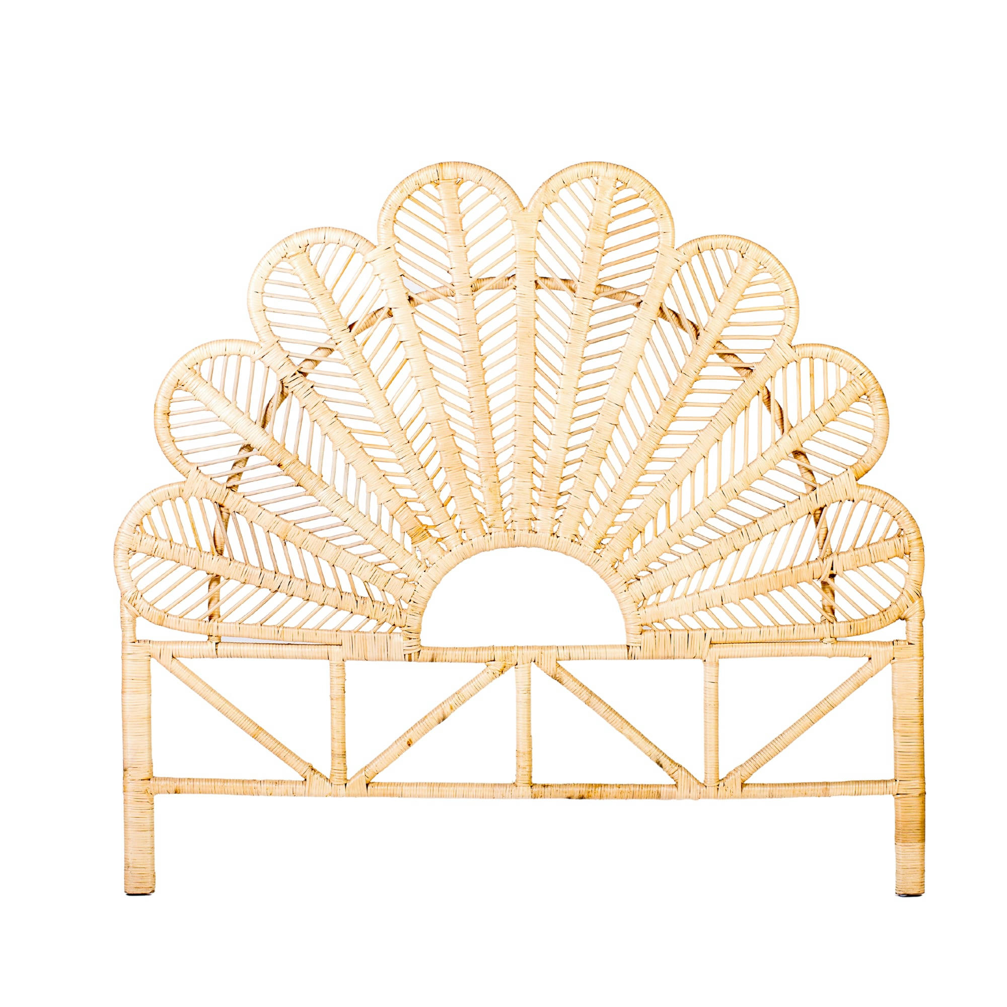 DALIA - Tête de lit rotin fleur