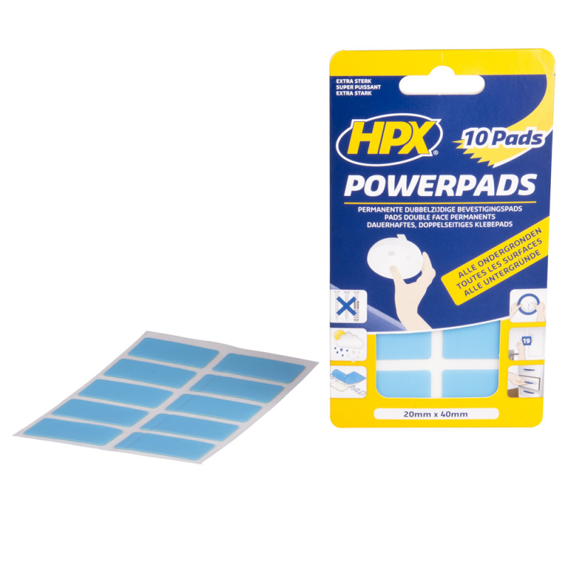 Adhésif double-face PowerPads 10 pièces HPX