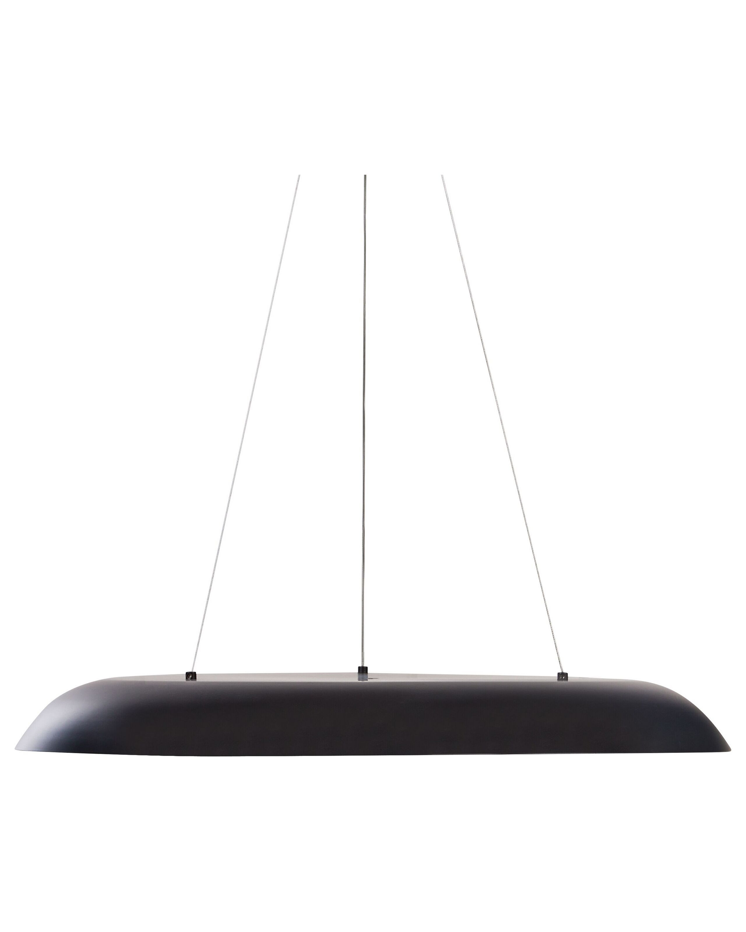 Lampa wisząca LED ring okrągła metalowa czarna