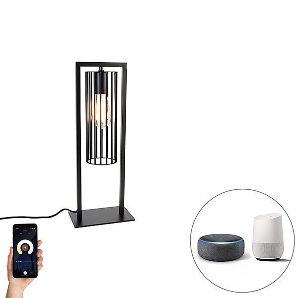 Lampe de table intelligente moderne noire avec Wifi ST64 - Balenco Wazo