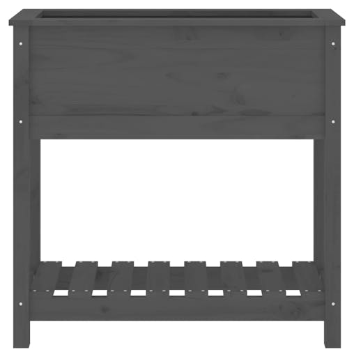 NNEVL Planter with Shelf Grey 82.5x34.5x81 cm Solid Wood Pine