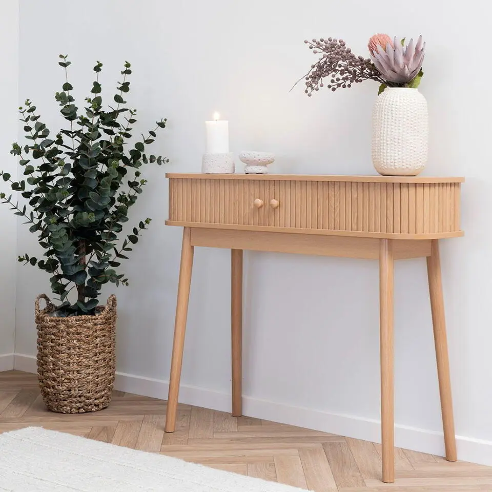 Sidetable Naturel - Rechthoek - 100x30x80,5cm - Nikko