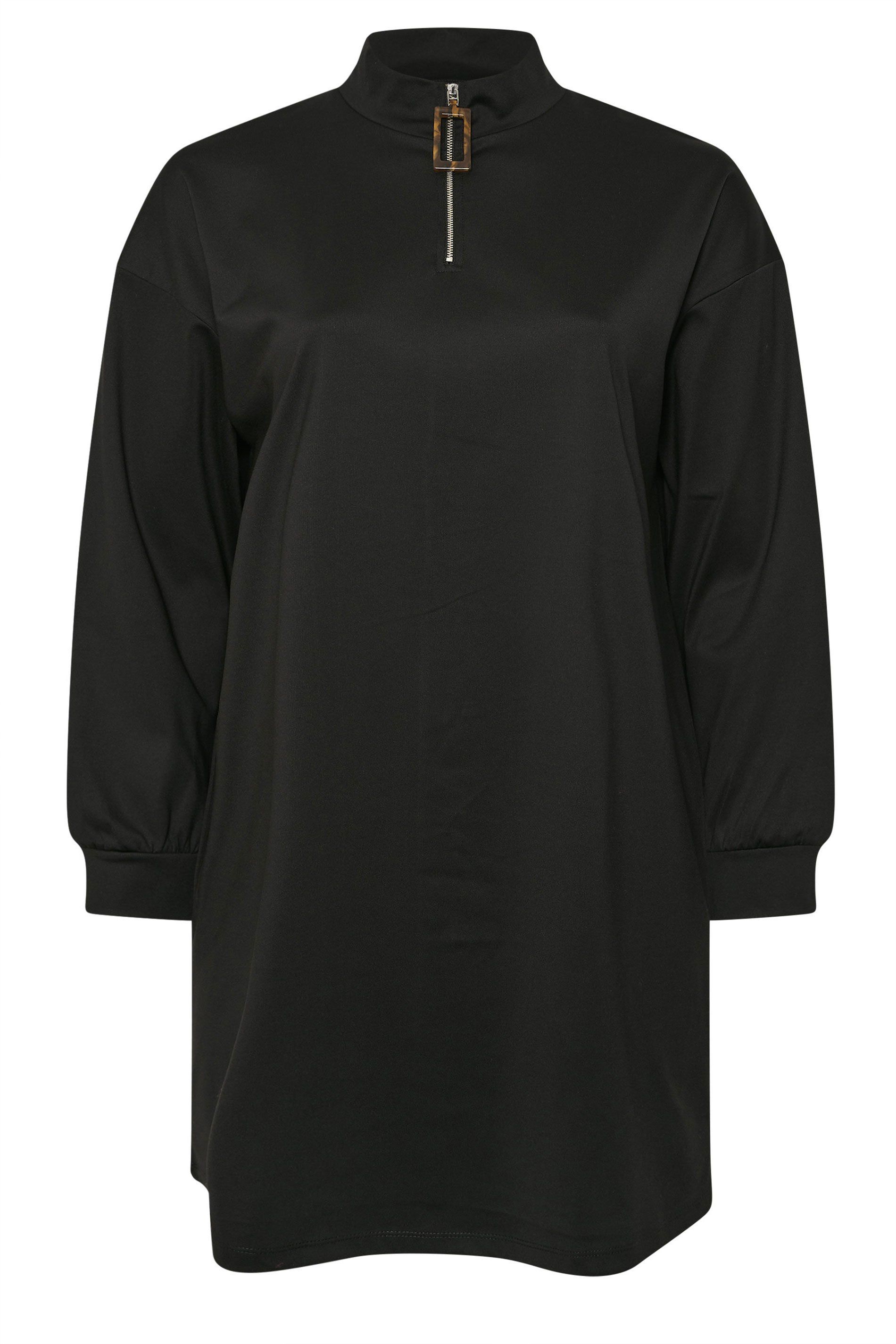 Yours Zip Neck Mini Jumper Dress