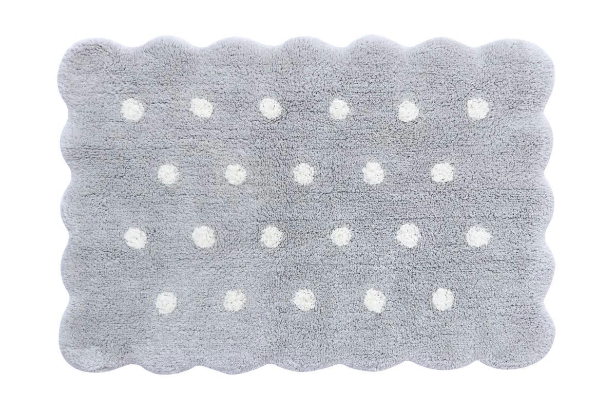MINI ONES - Tapis coton lavable mini biscuit gris 70x100cm