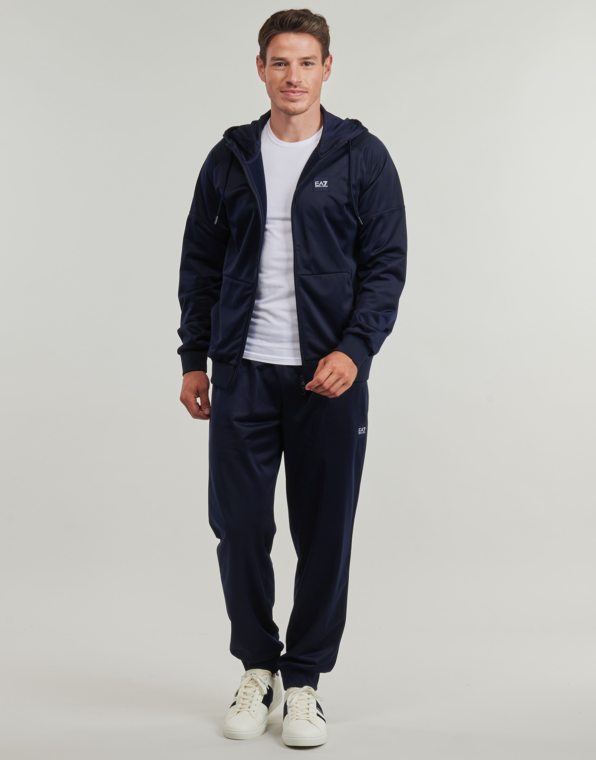 Emporio Armani EA7 - TRAIN VISIBILITY M T-SUIT HOODIE FZ CH PL - TRAIN VISIBILITY M T - Marine