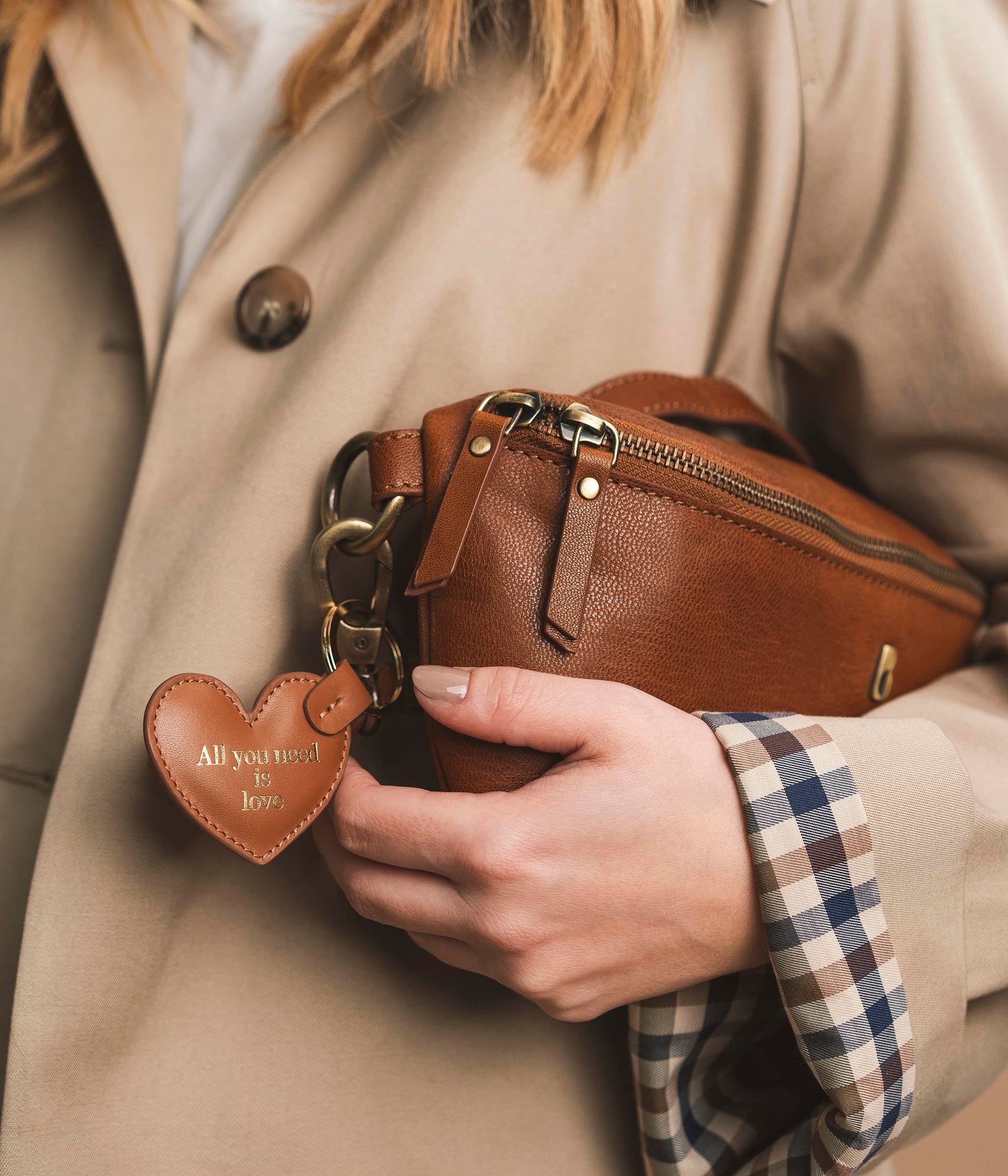 Porte-clés Love cognac