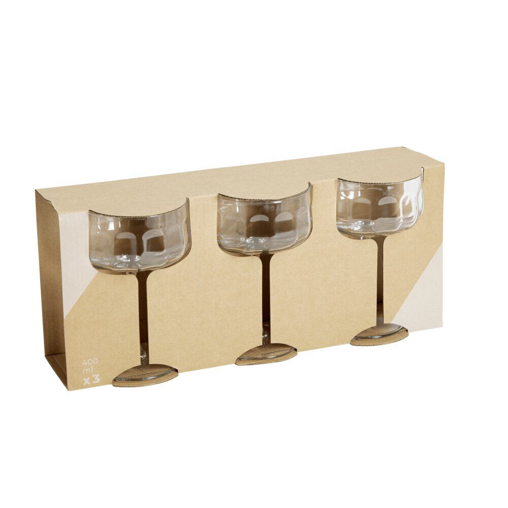 Verre à cocktail x3 rond à bord droit 400ml