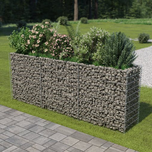 NNEVL Gabion Raised Bed Galvanised Steel 270x50x100 cm