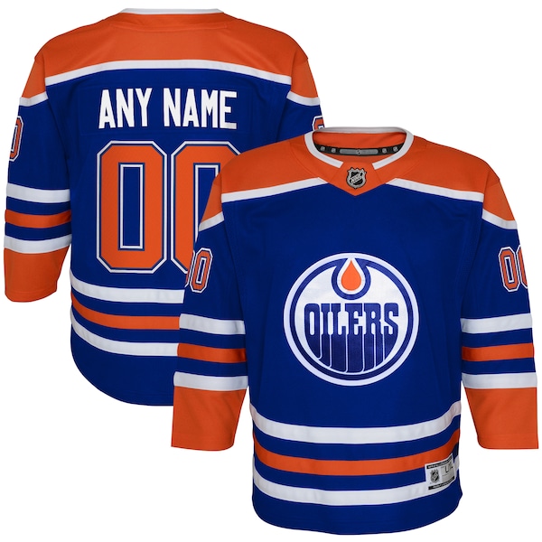 Edmonton Oilers Outerstuff Youth Home Replica Custom Jersey - Royal