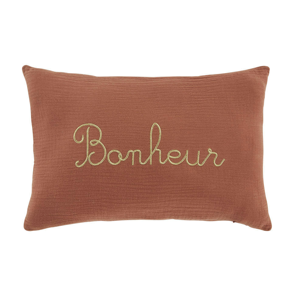 - Coussin en gaze de coton imprimé 
