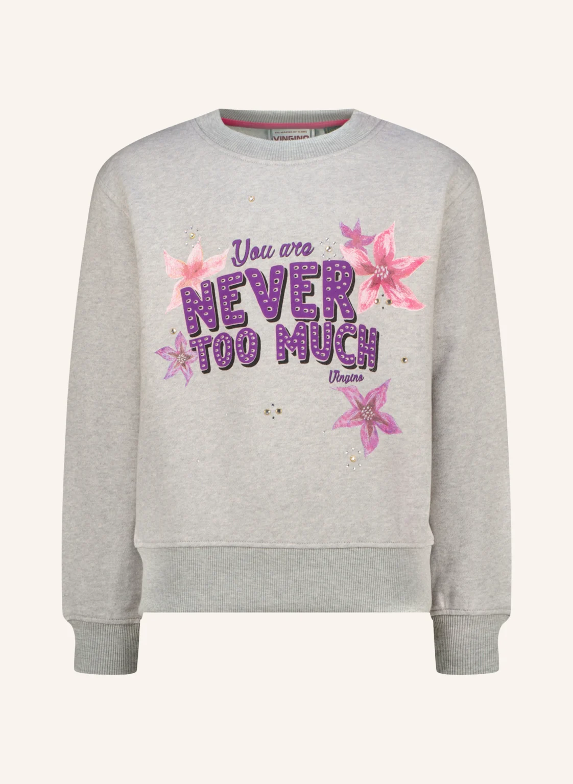 VINGINO Sweatshirt NIEKA mit Glitzergarn und Schmucksteinen