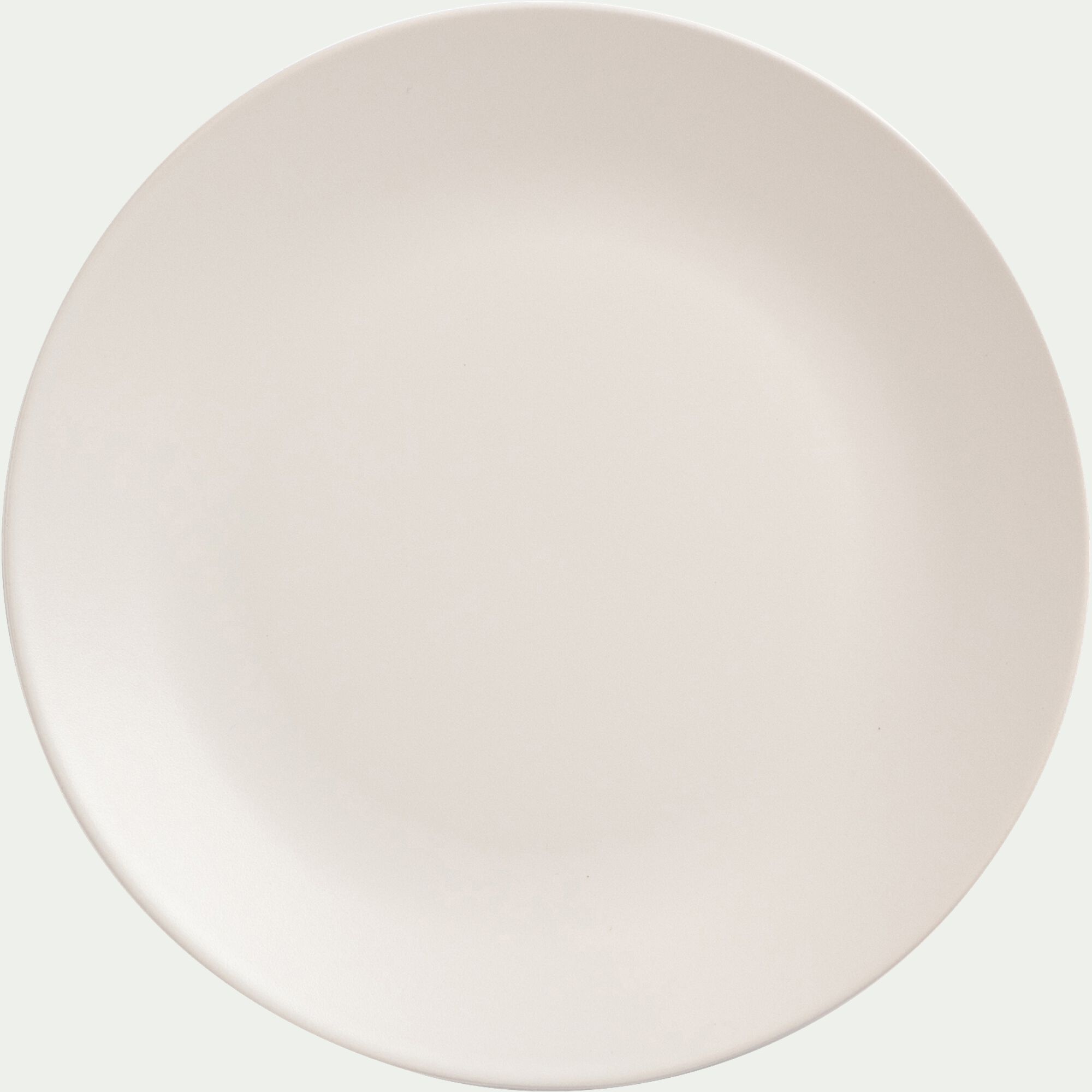HALIMA - Assiette plate en faïence D26cm - blanc ventoux