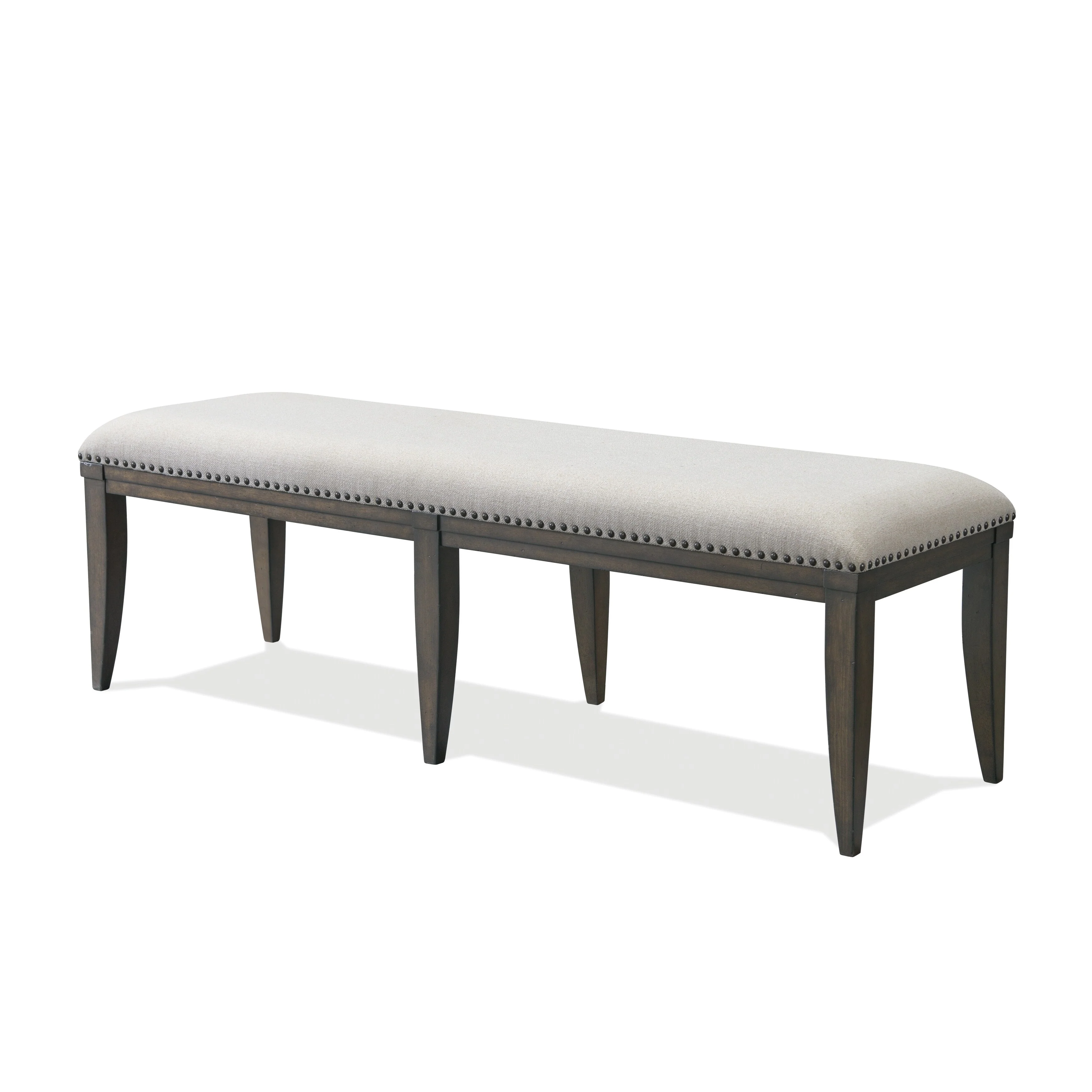 Nailhead Trim Upholstered Dining Bench