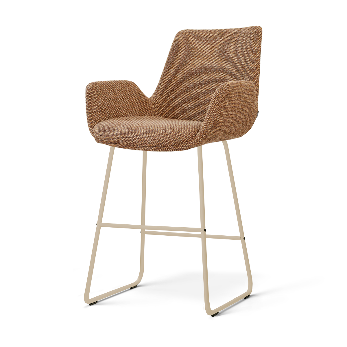 Nolon Nino-Eef barkruk bruin blend - beige onderstel - 65 cm