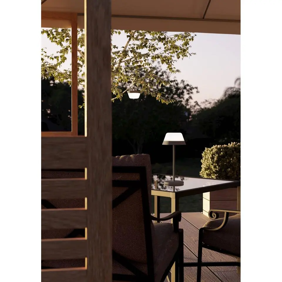 EGLO Meggiano Tafellamp - 32 cm - Grijs/Wit