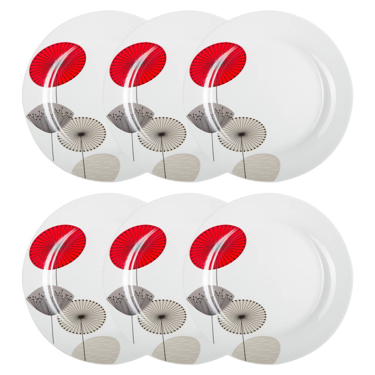 Set of 6 dinner plates "Osara" D.27.2 cm
