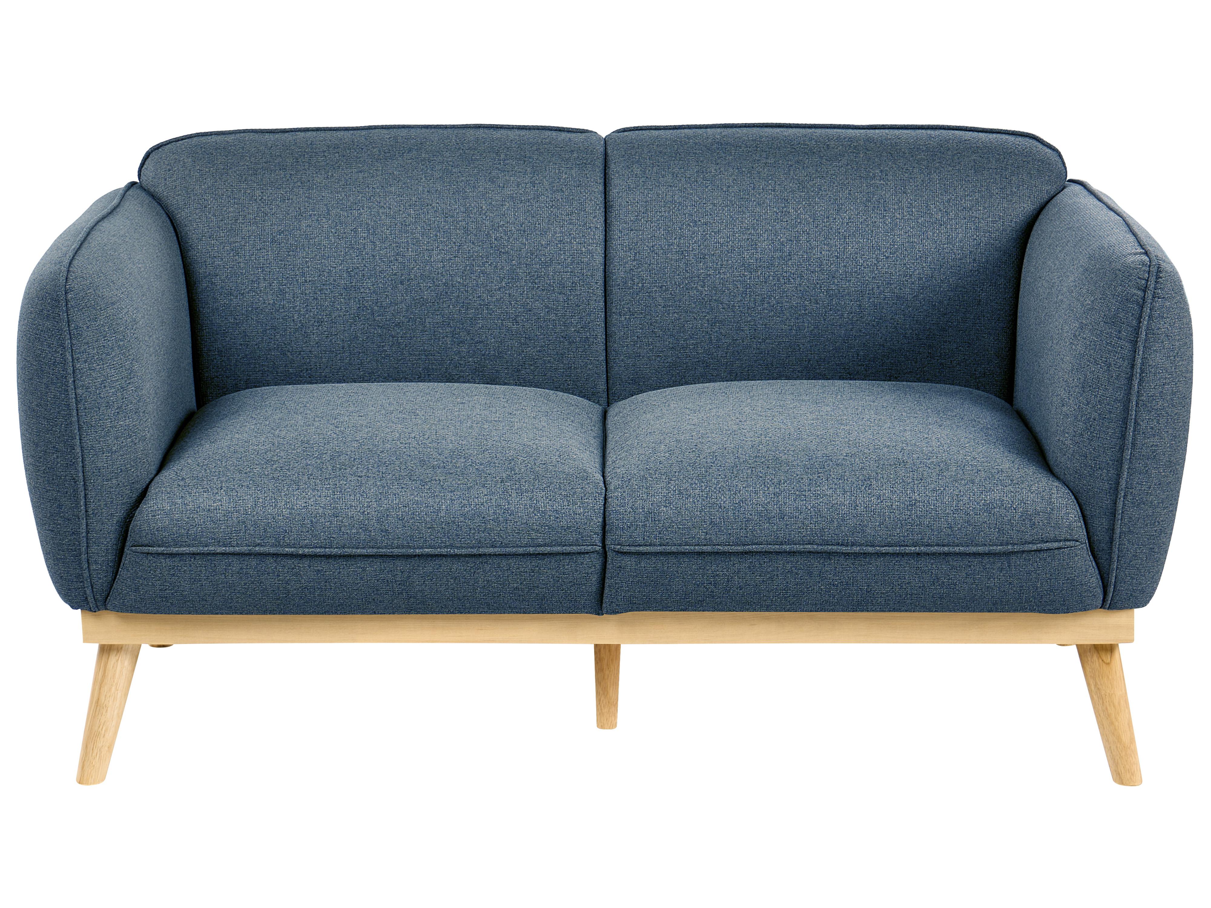 Living Room Set 5 Seater LJUNG Fabric Blue