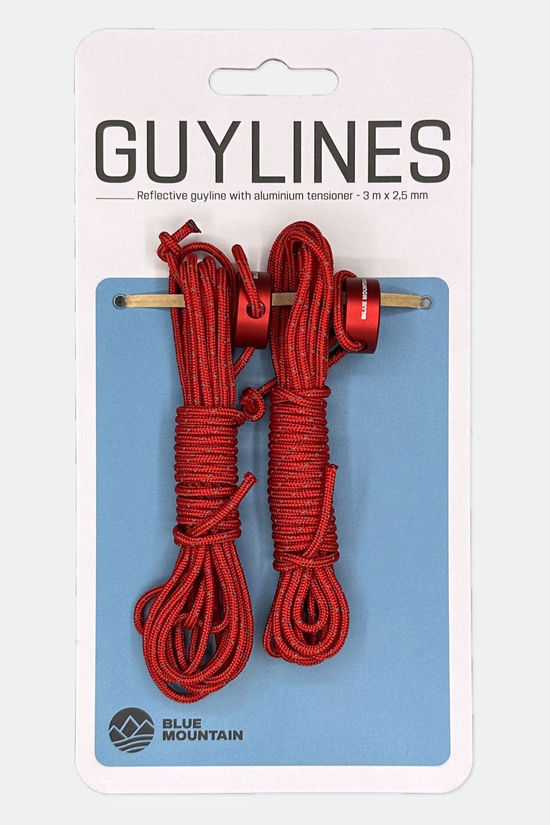 Blue Mountain Guyline (2.5 Mm X 3 M) With 19 Mm Aluminium Ring T