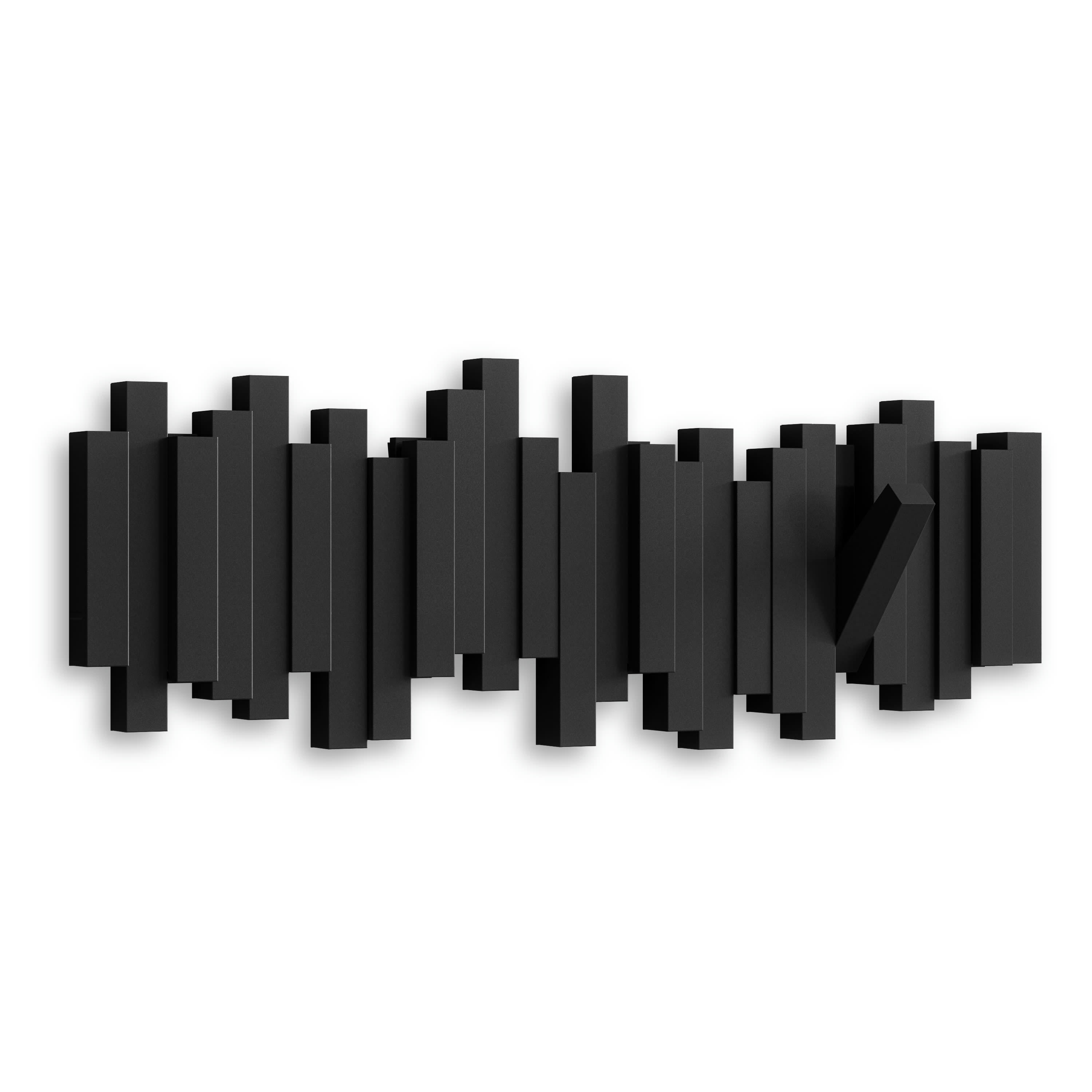 STICKS - Porte manteau design mural sticks noir