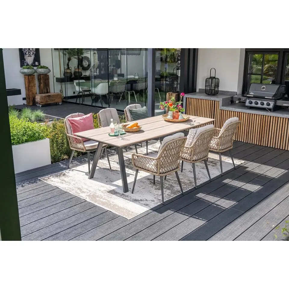 Allasio dining fauteuil - c. black - desert sand - Vironwood