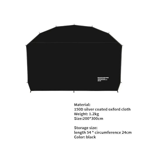 NNEOBA Outdoor Waterproof Black Canopy Mesh Dome