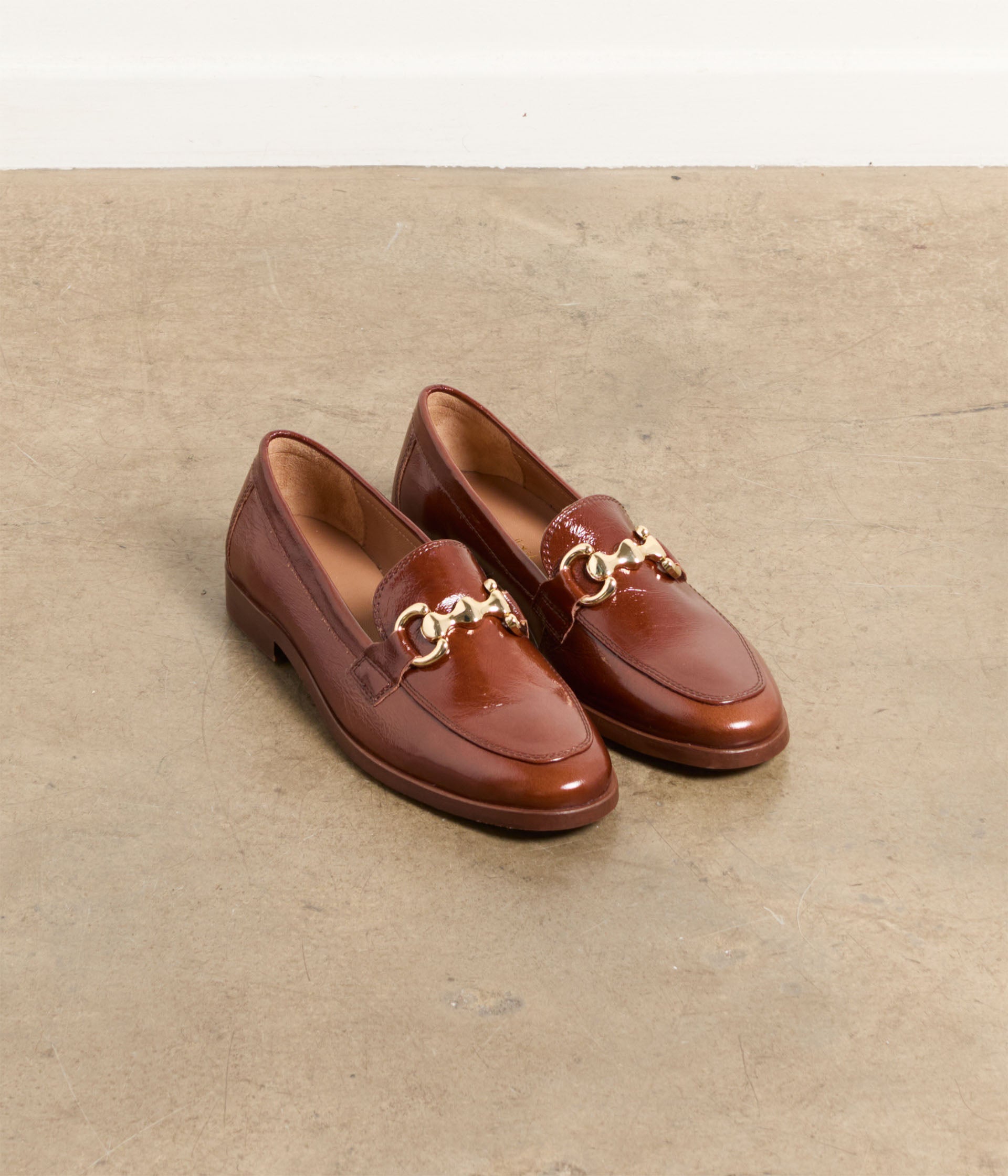 Mocassins en cuir marron Colette