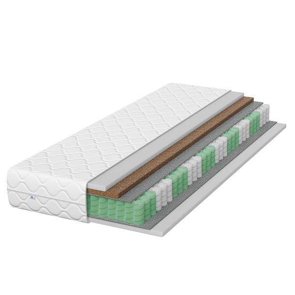 Materac sprężynowy 80x200 KOKOS SUPER PRESTIGE, 7 stref komforu, H4/H5