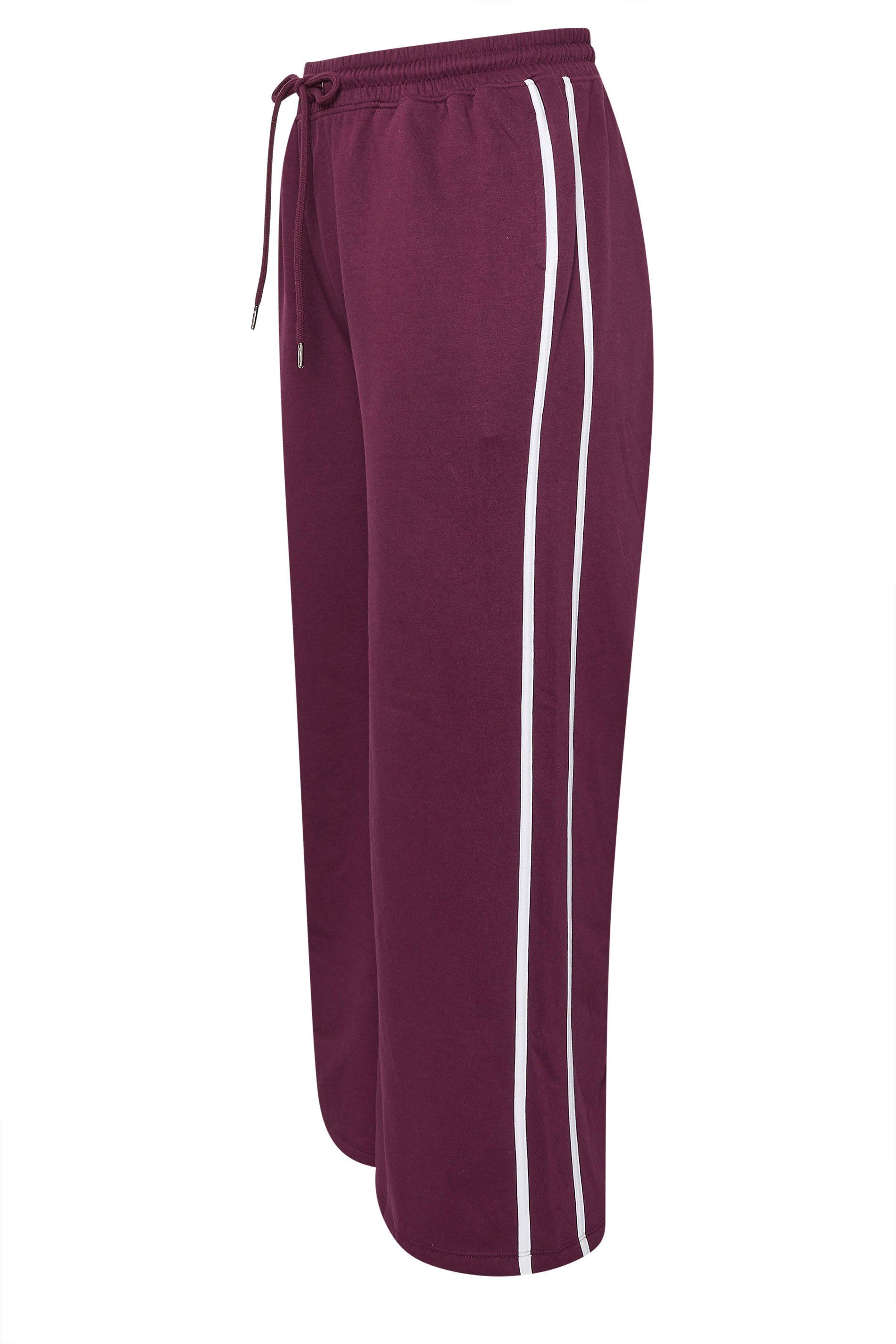 Yours Wide Leg Side Stripe Joggers