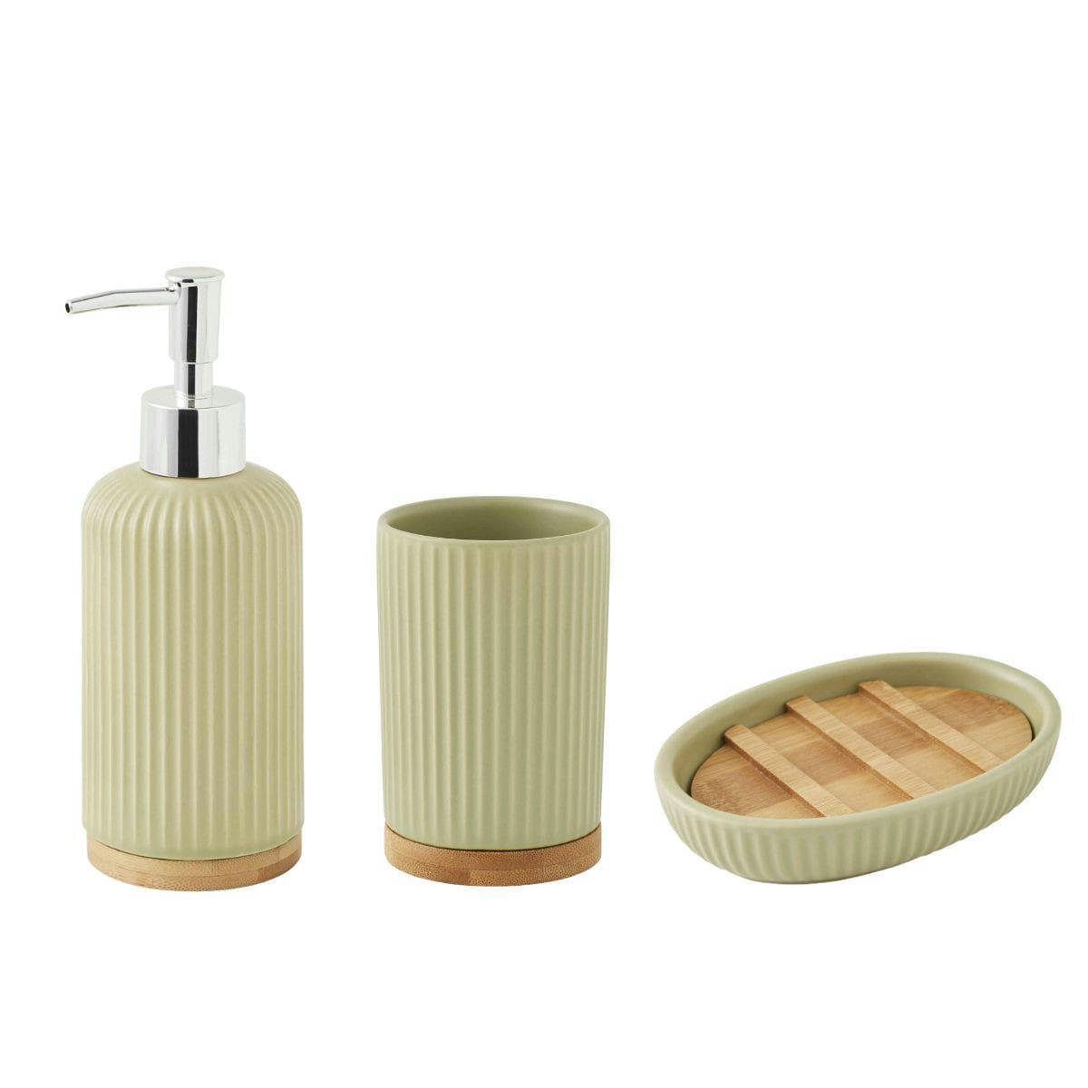 SMART - Set de salle de bain 3 pièces en céramique tilleul