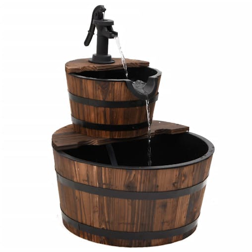 NNEVL Water Fountain with Pump 44.5x44.5x58 cm Solid Wood Fir