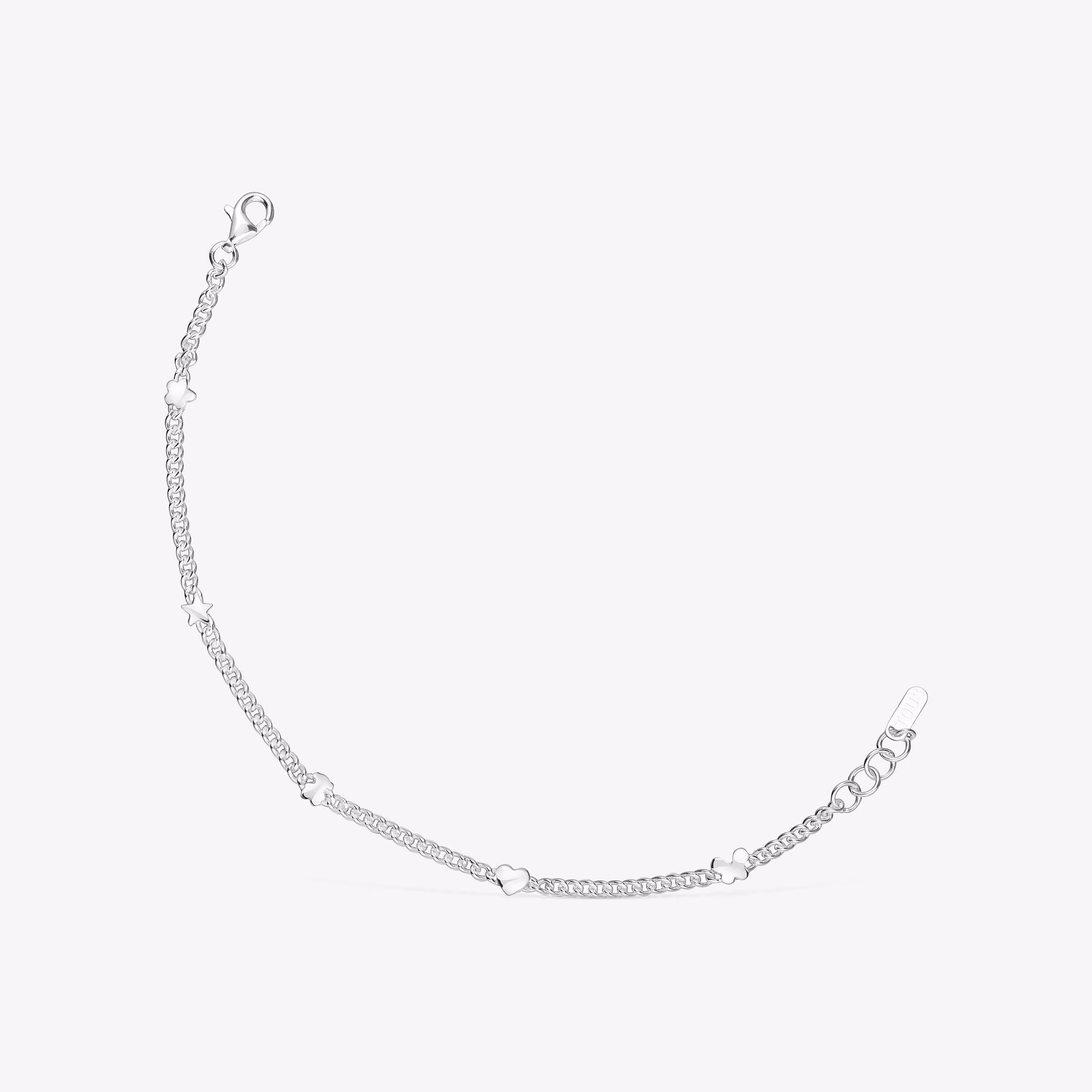 Pulsera cadena de plata motivos Bold Motif