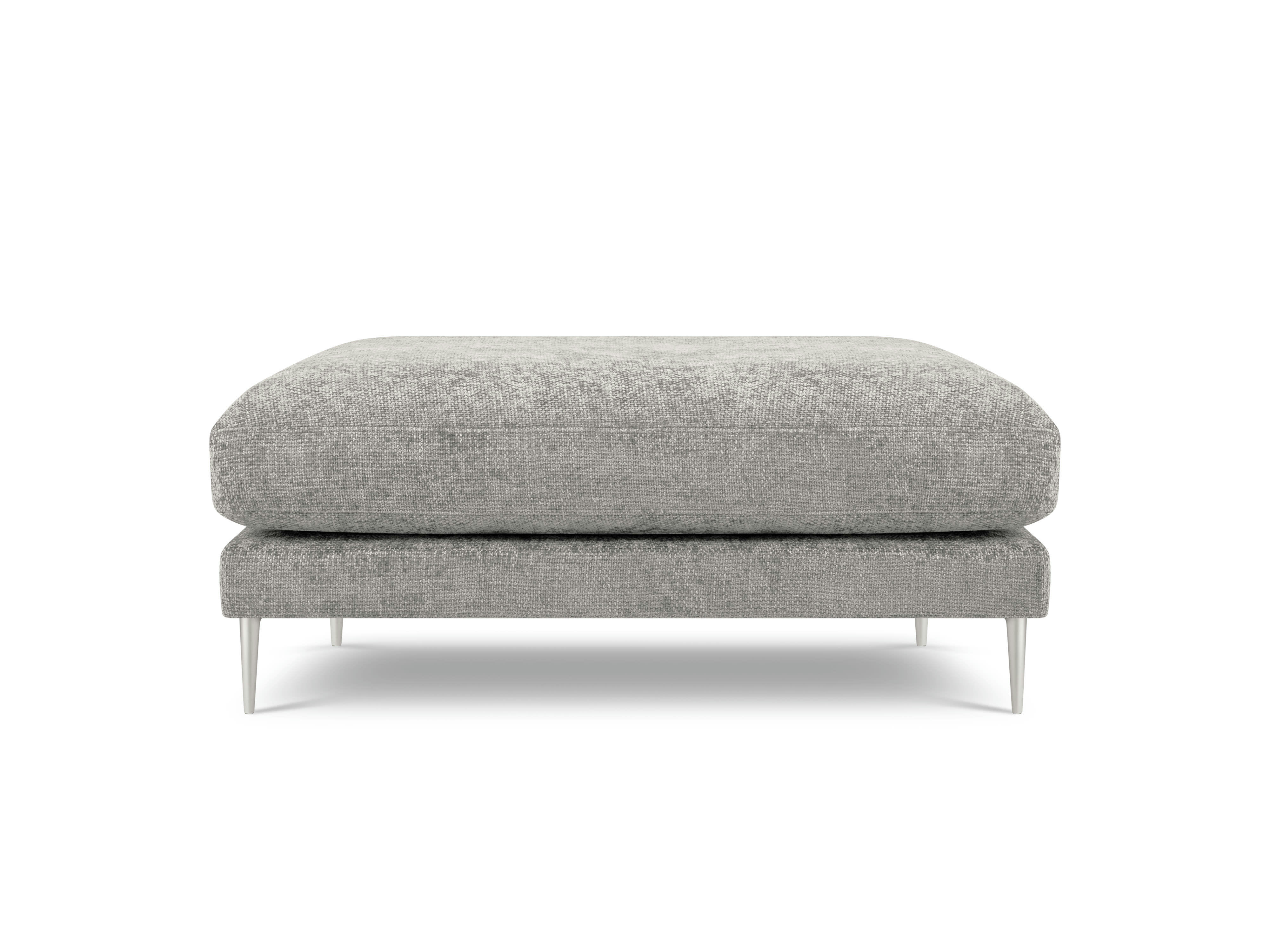 JOG - Pouf en tissu structuré gris clair