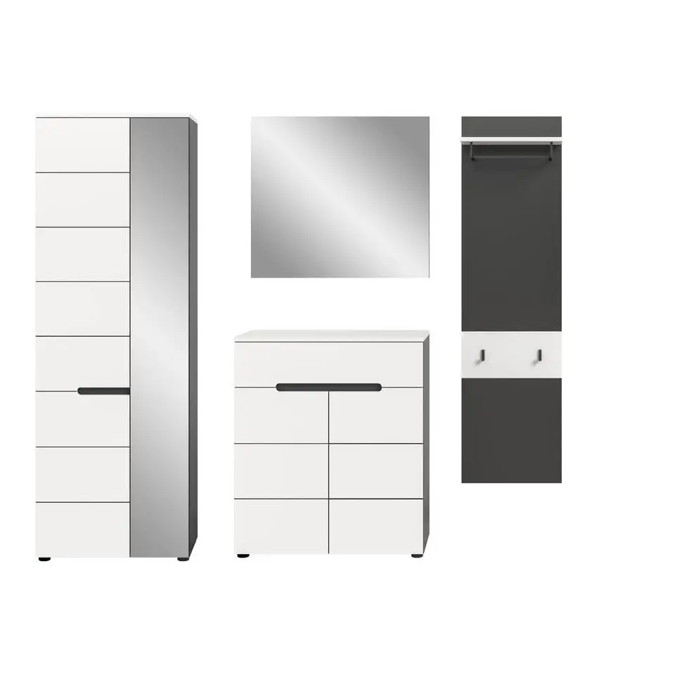 Hioshop Canu garderobe opstelling C33 wit- grijs