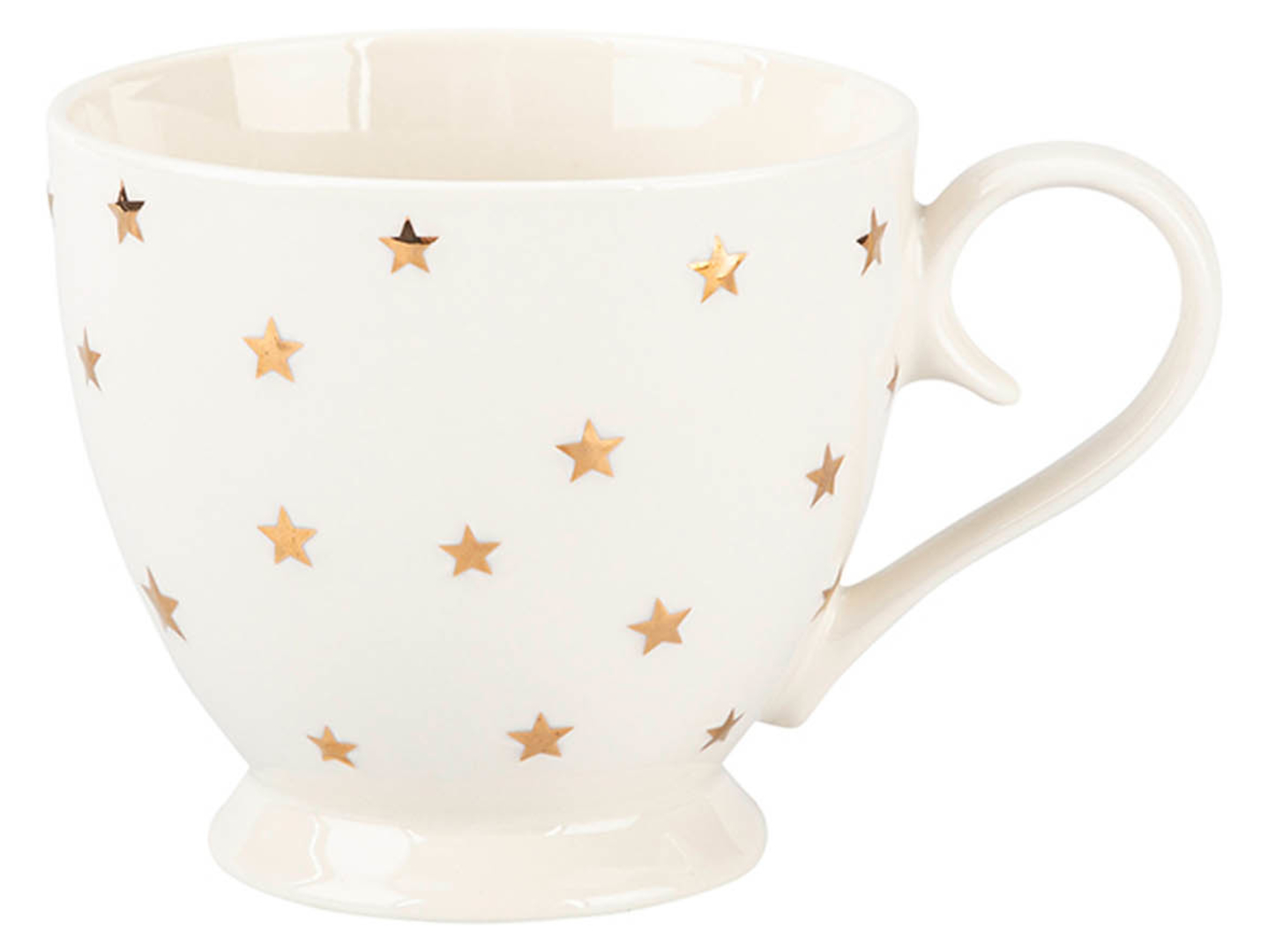 Filiżanka na stopce Ice Queen Jumbo porcelanowa 350 ml beżowa