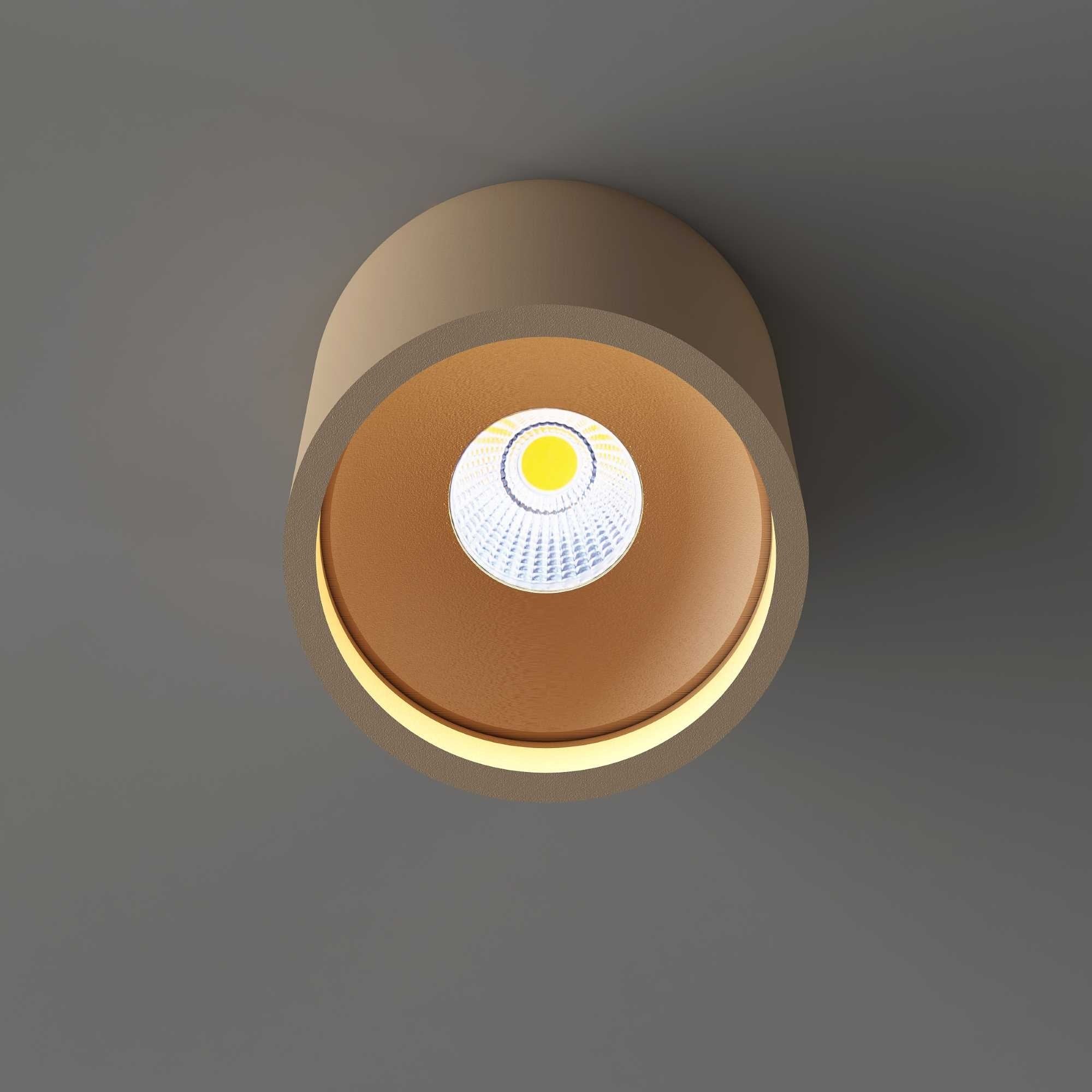 Artdelight Plafondlamp Orleans Ø 11 cm H 10 cm champagne