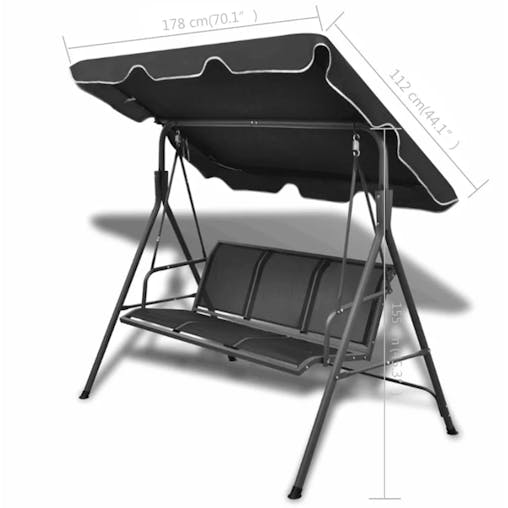 NNEVL Black Garden Swing Chair