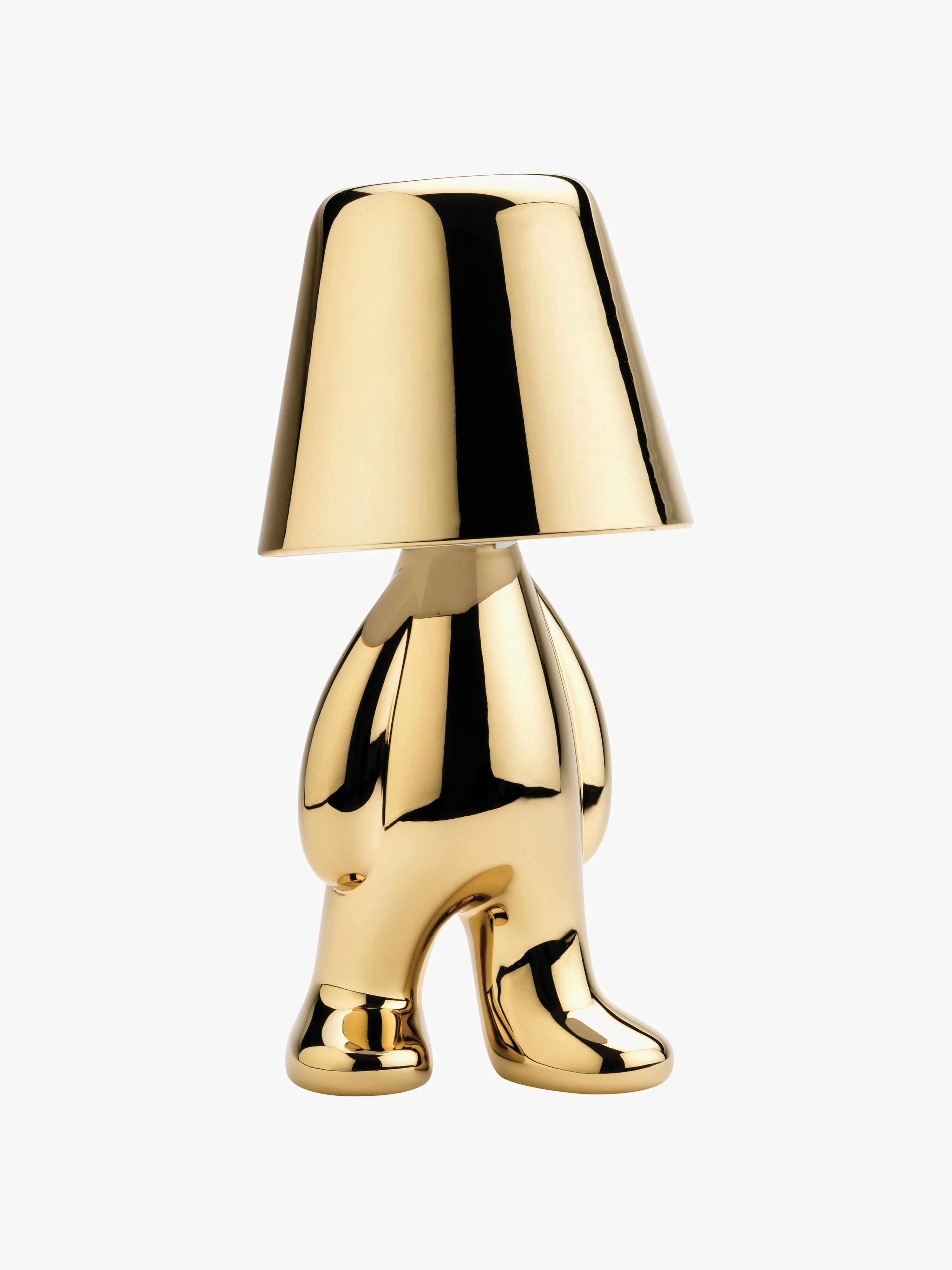 Mobile kleine LED-Tischlampe Golden Brothers Tom, dimmbar