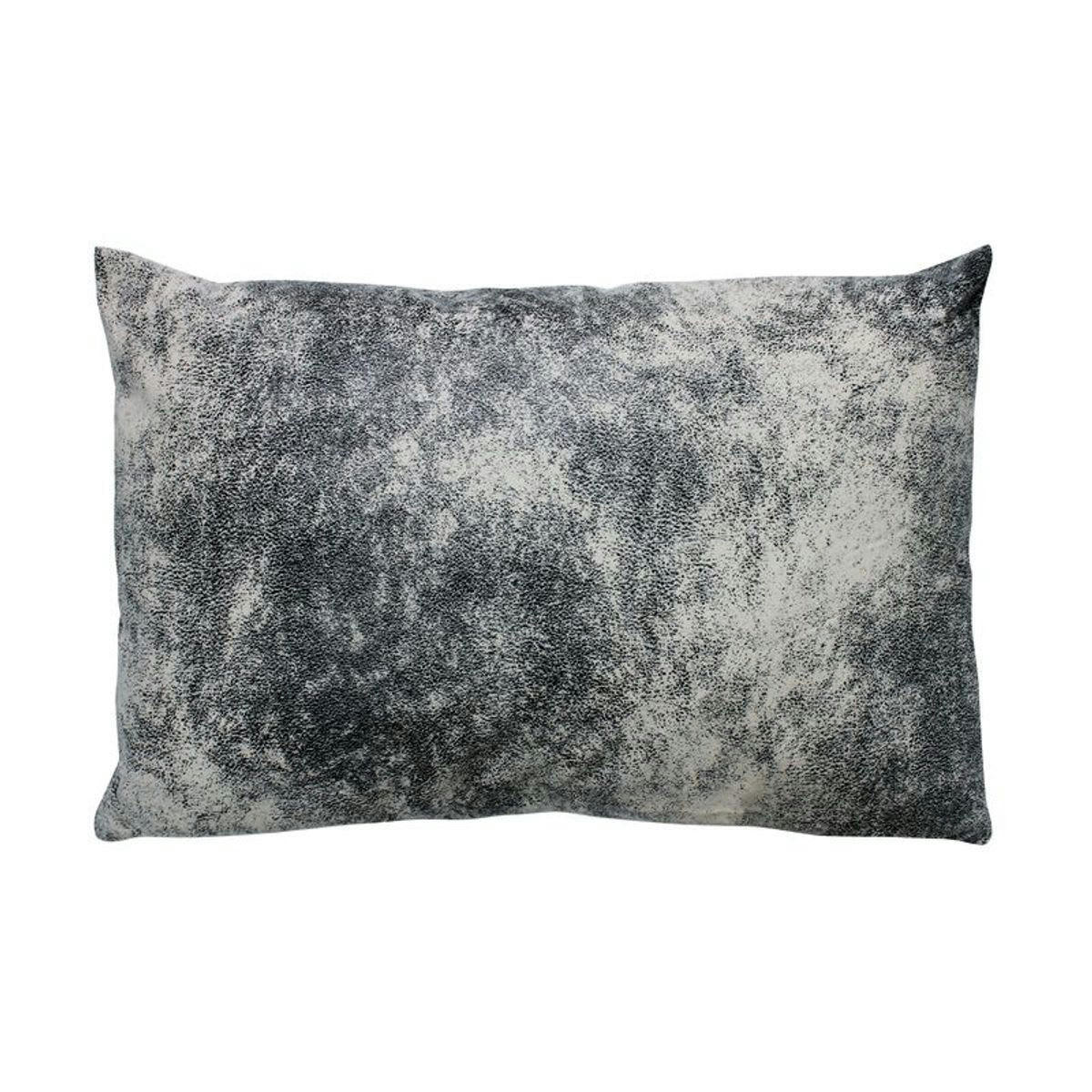 HAVANE - Coussin déhoussable aspect cuir blanc 60x40