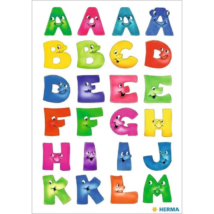 Etiketten Lustige Buchstaben A – Z