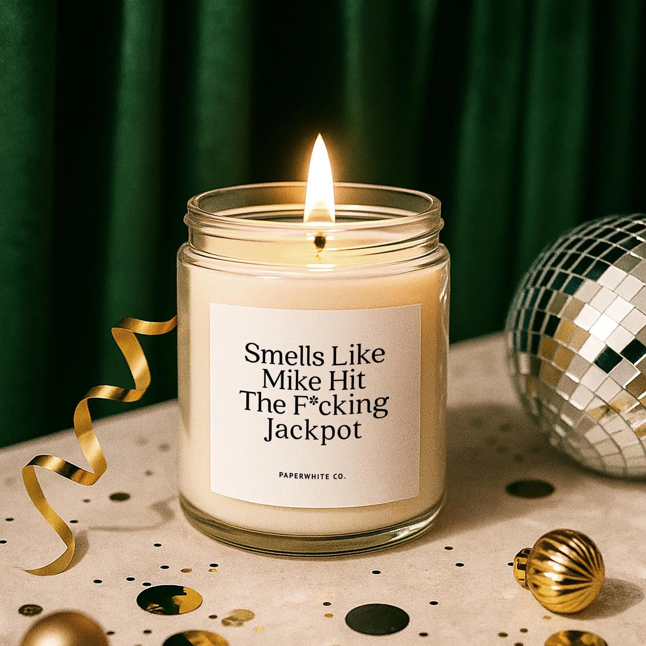 Personalized Engagement Candle, He Hit The Jackpot Funny Engagement Gifts For Couple, Future Mrs Gift Funny Wedding Gift For Bride to Be W85