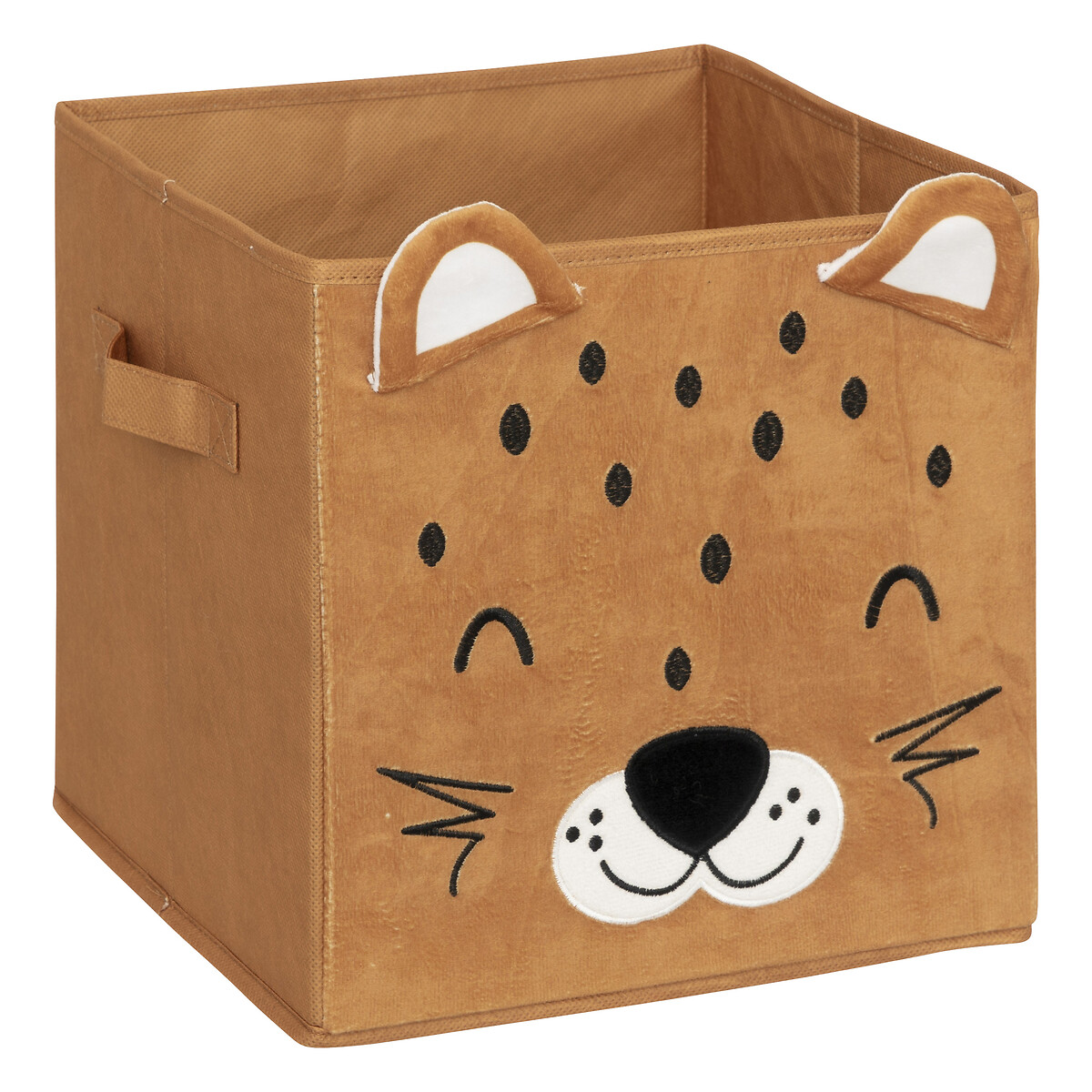 Storage bin "Joey" Yellow velvet, 29x29 cm