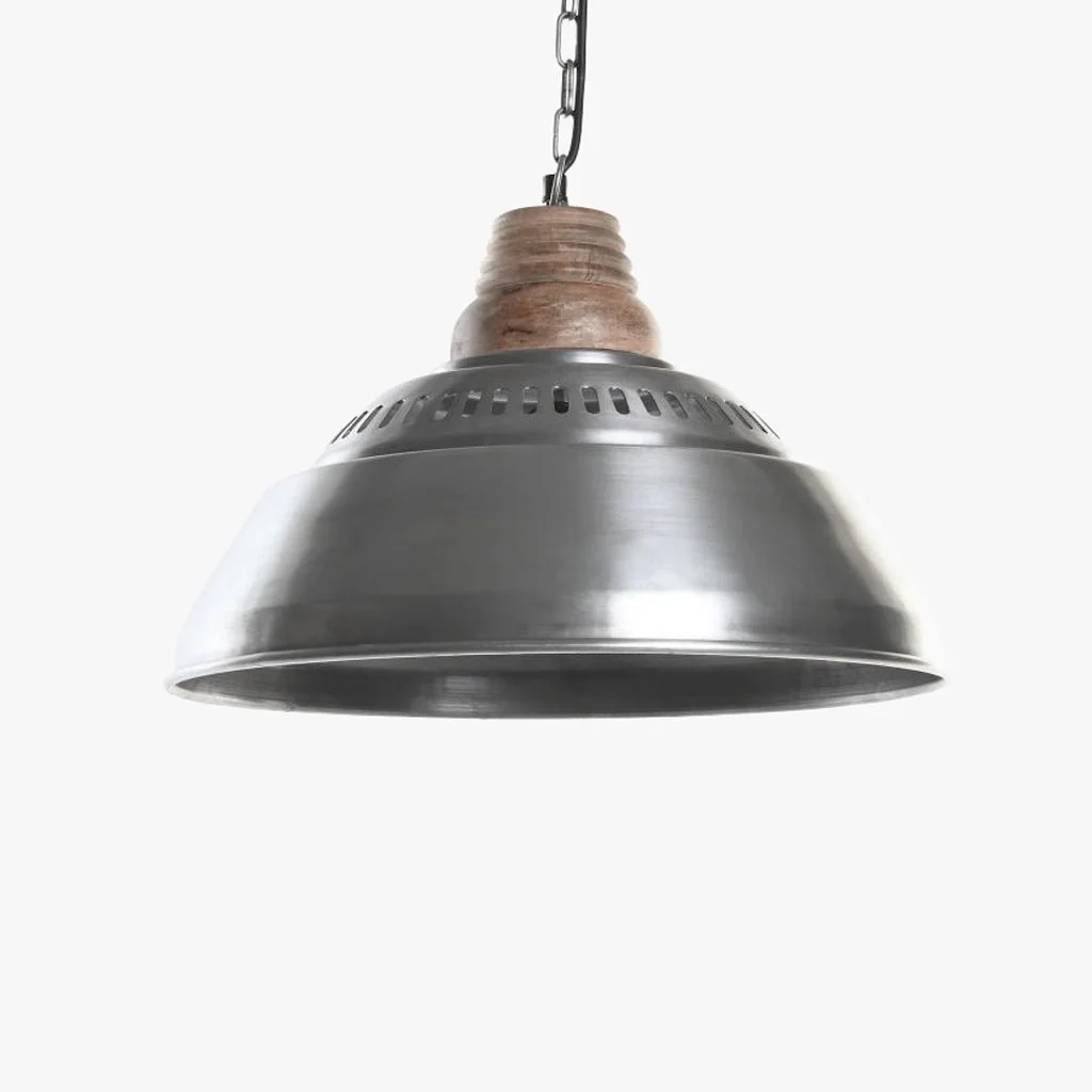 Candeeiro de Teto Ferro e Madeira 43cm FORGE