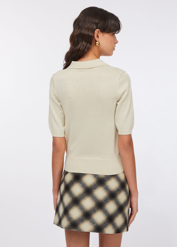 Polo in maglia lurex&reg;