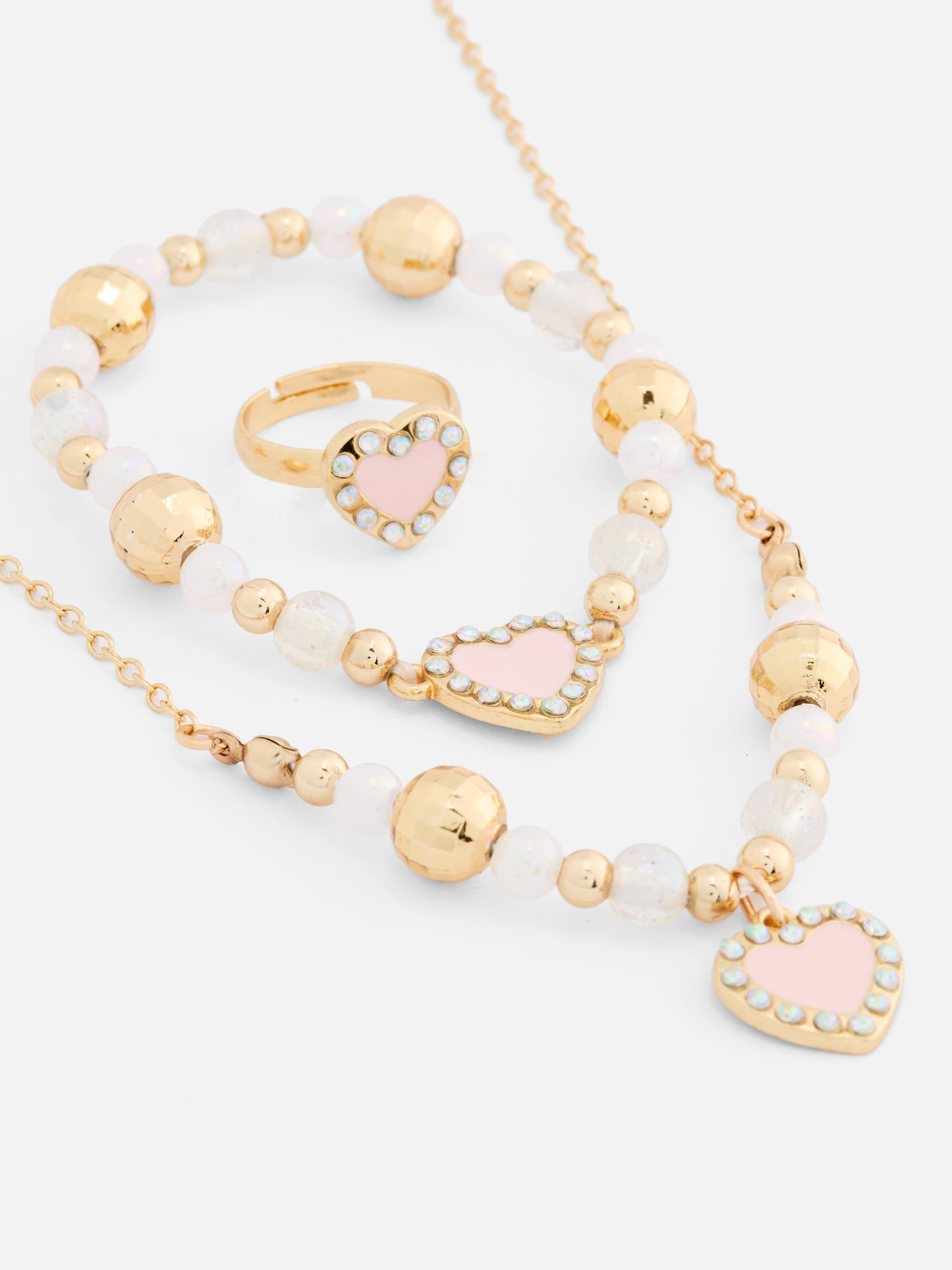 3pk Heart Jewelry Set