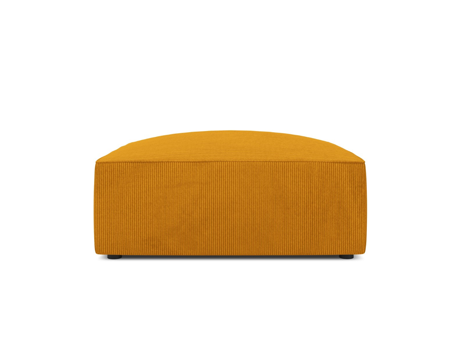 Micadoni Poef Ruby ribfluwelen, geel - 93x93x40cm